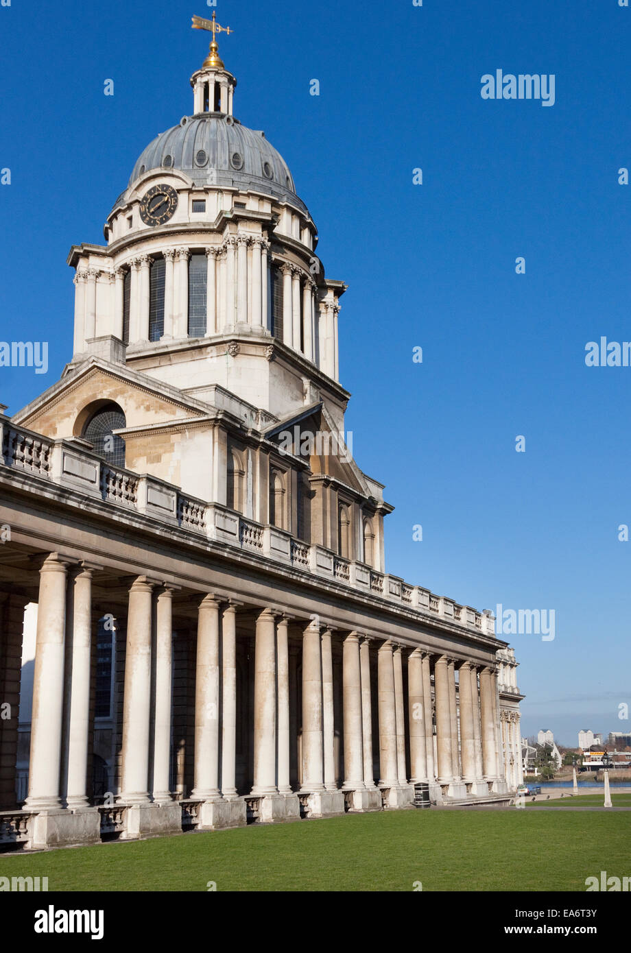 Royal Naval College, Greenwich, London now part used by Greenwich University Stock Photo