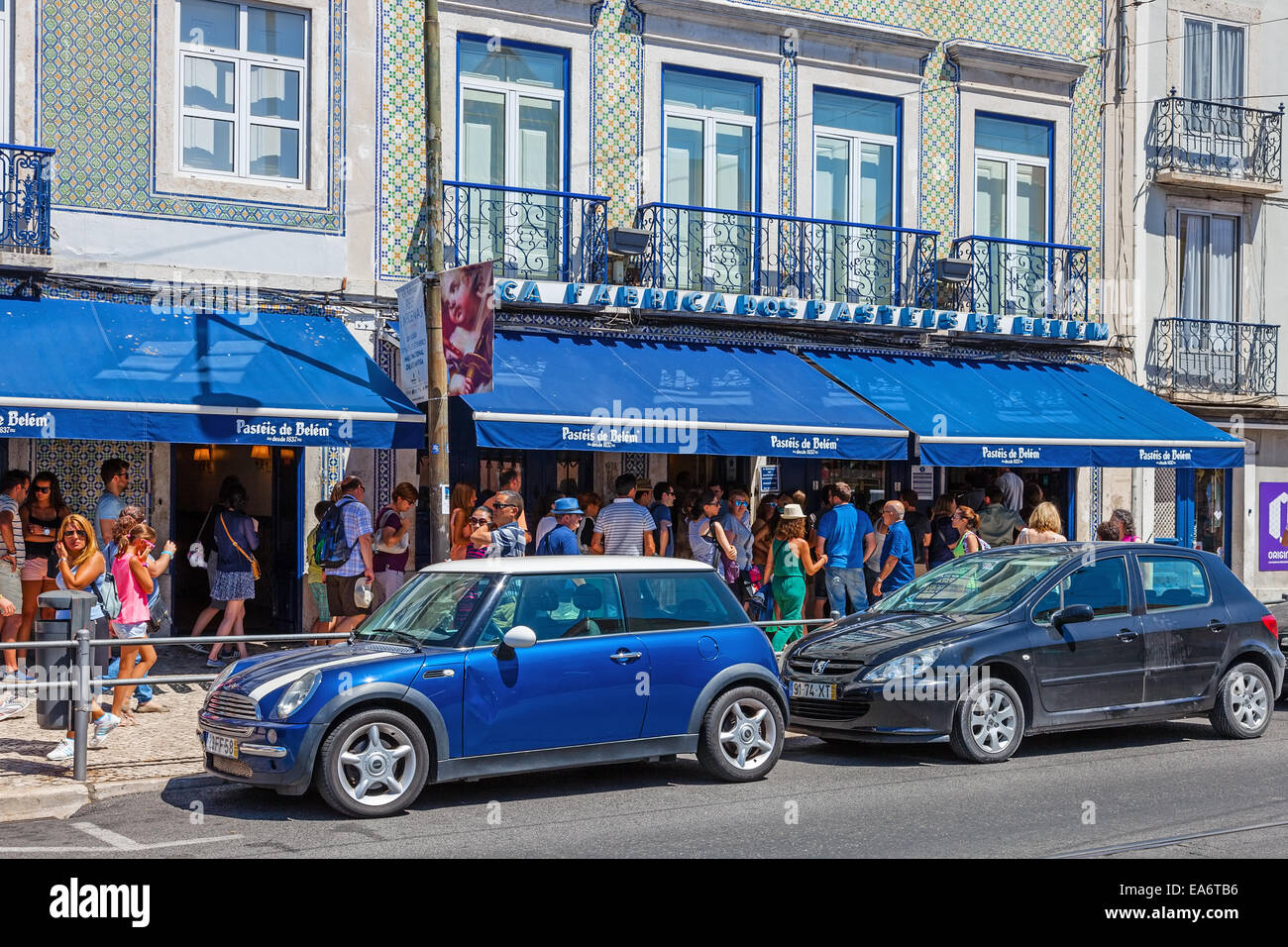 The famous Pasteis de Belem Egg Custard Tart pastry shop in Lisbon