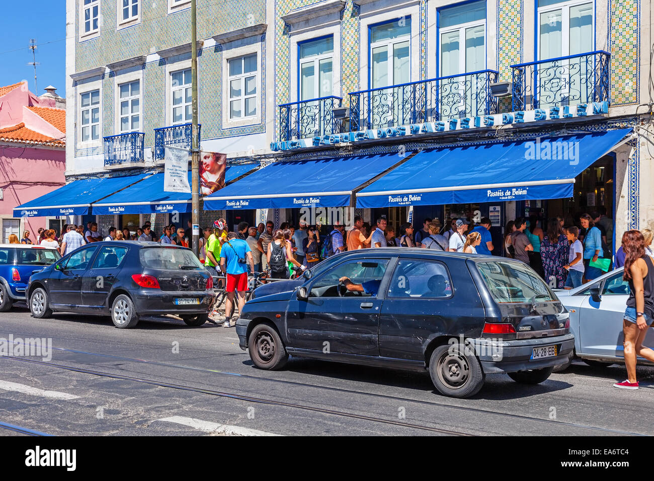 The famous Pasteis de Belem Egg Custard Tart pastry shop in Lisbon