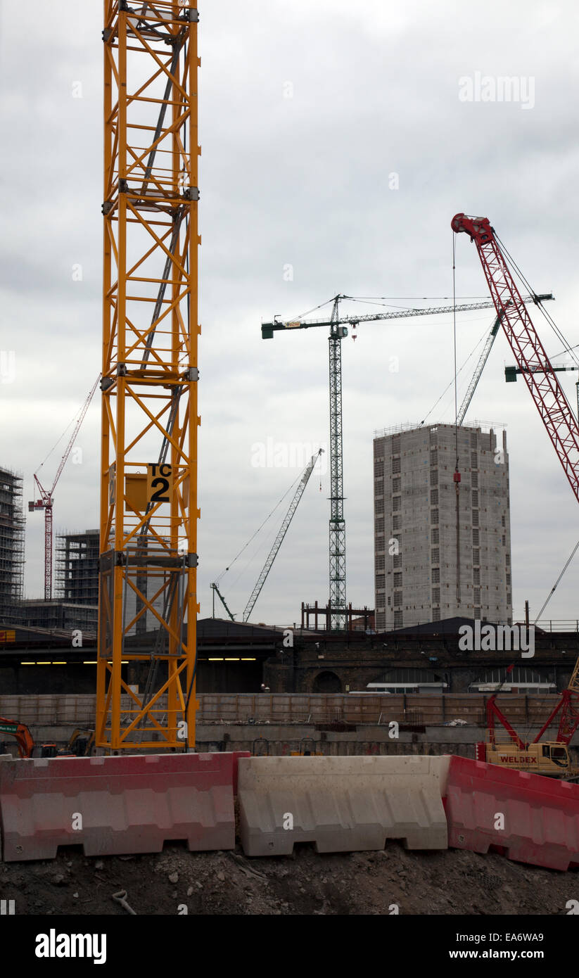 Construction around Vauxhall and Nine Elms in London UK Stock Photo Alamy
