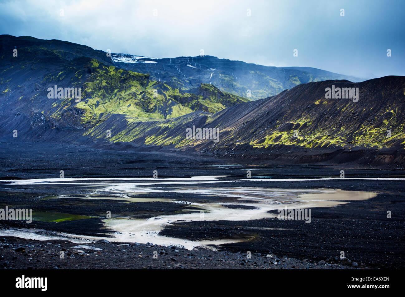 An icelandic landscape photograph taken in Thorsmork, Iceland. Stock Photo
