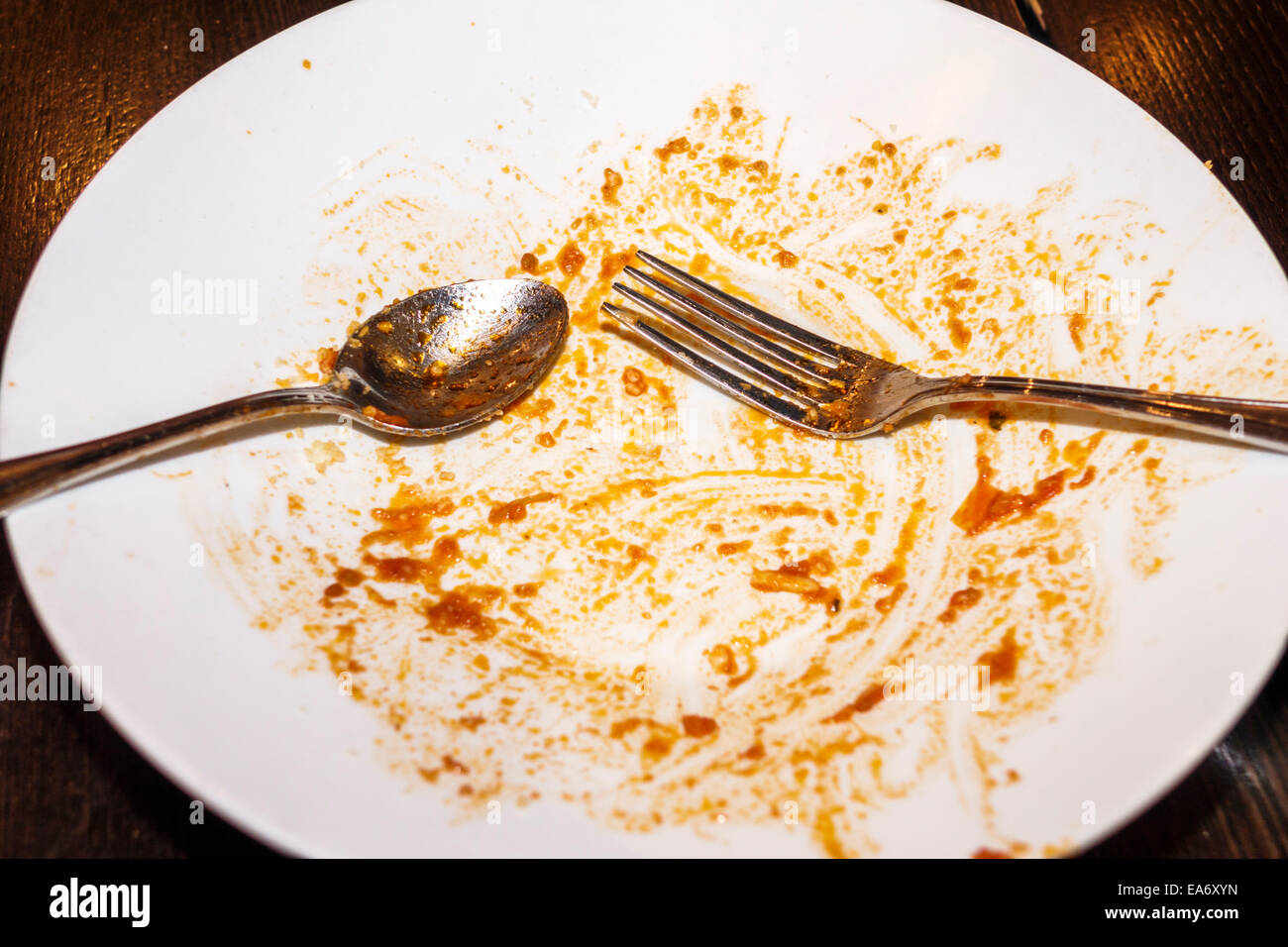 Empty plate food dirty hi-res stock photography and images - Alamy