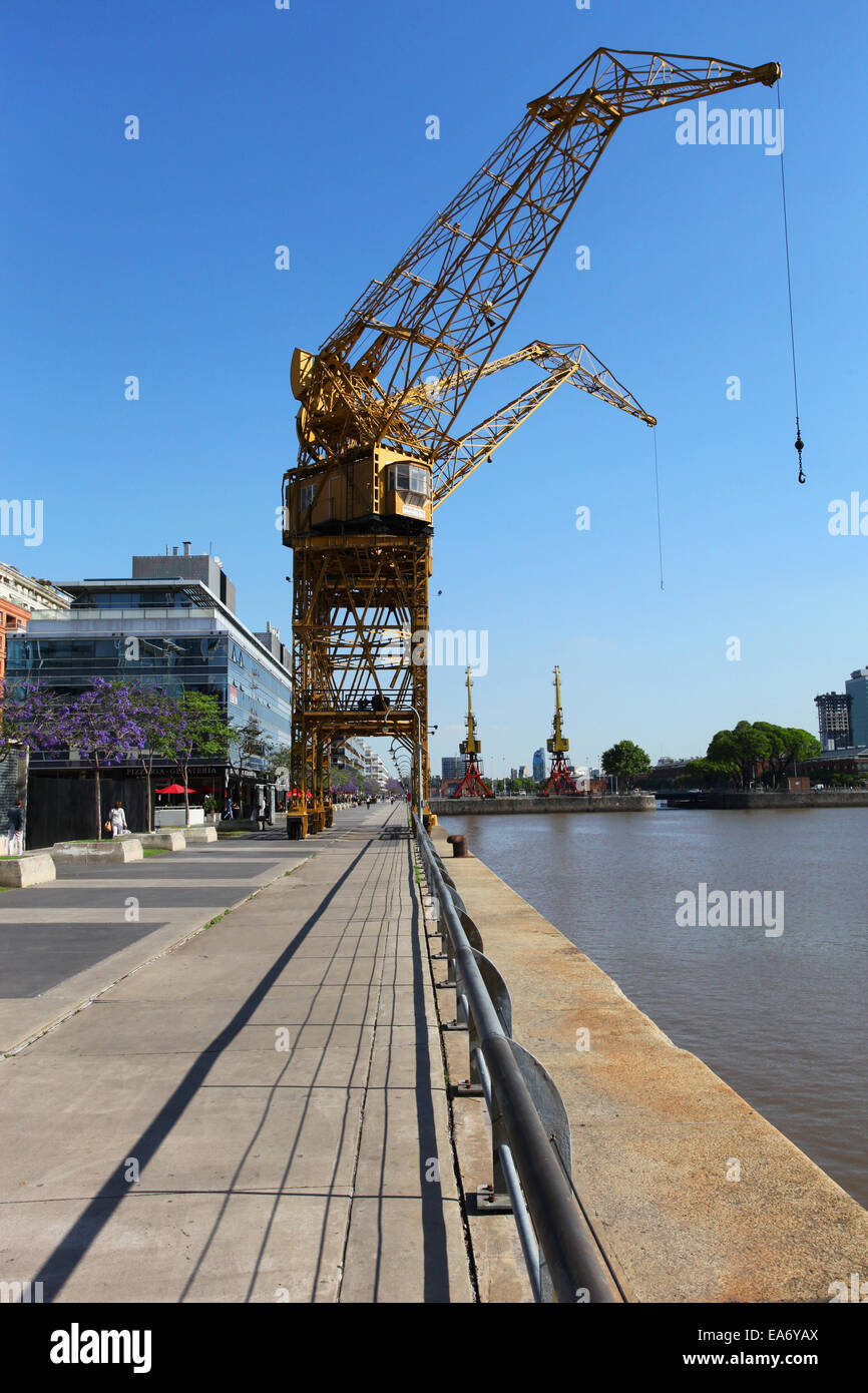 The giant cranes of Puerto Madero. Buenos Aires, Argentina. Stock Photo