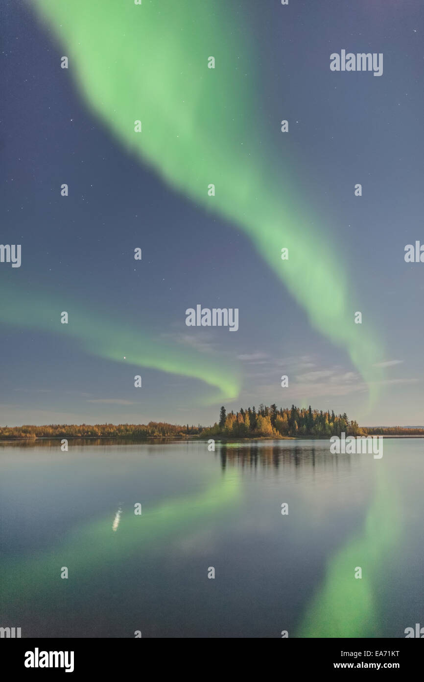 Fall Foliage Reflected In The Water At The Chena Lakes Recreation Area