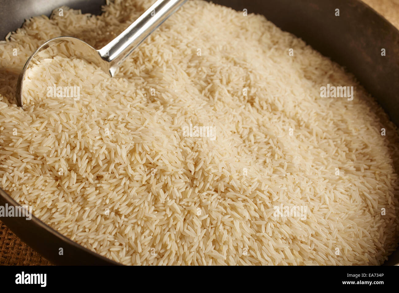 Uncooked white basmati rice Stock Photo Alamy