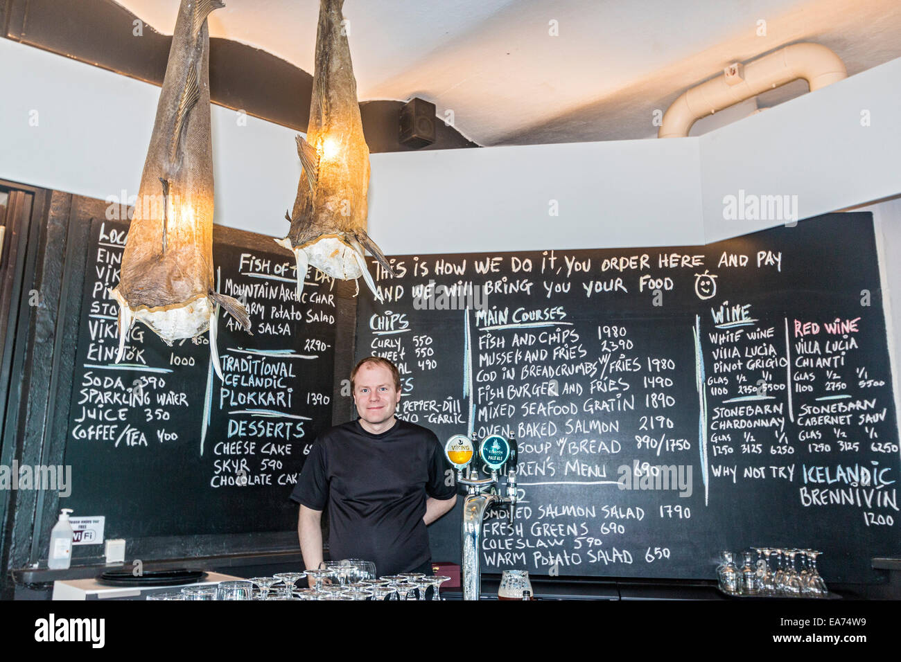 Reykjavik Fish, a local fish & chips restaurant in downtown Reykjavik,  Iceland Stock Photo - Alamy