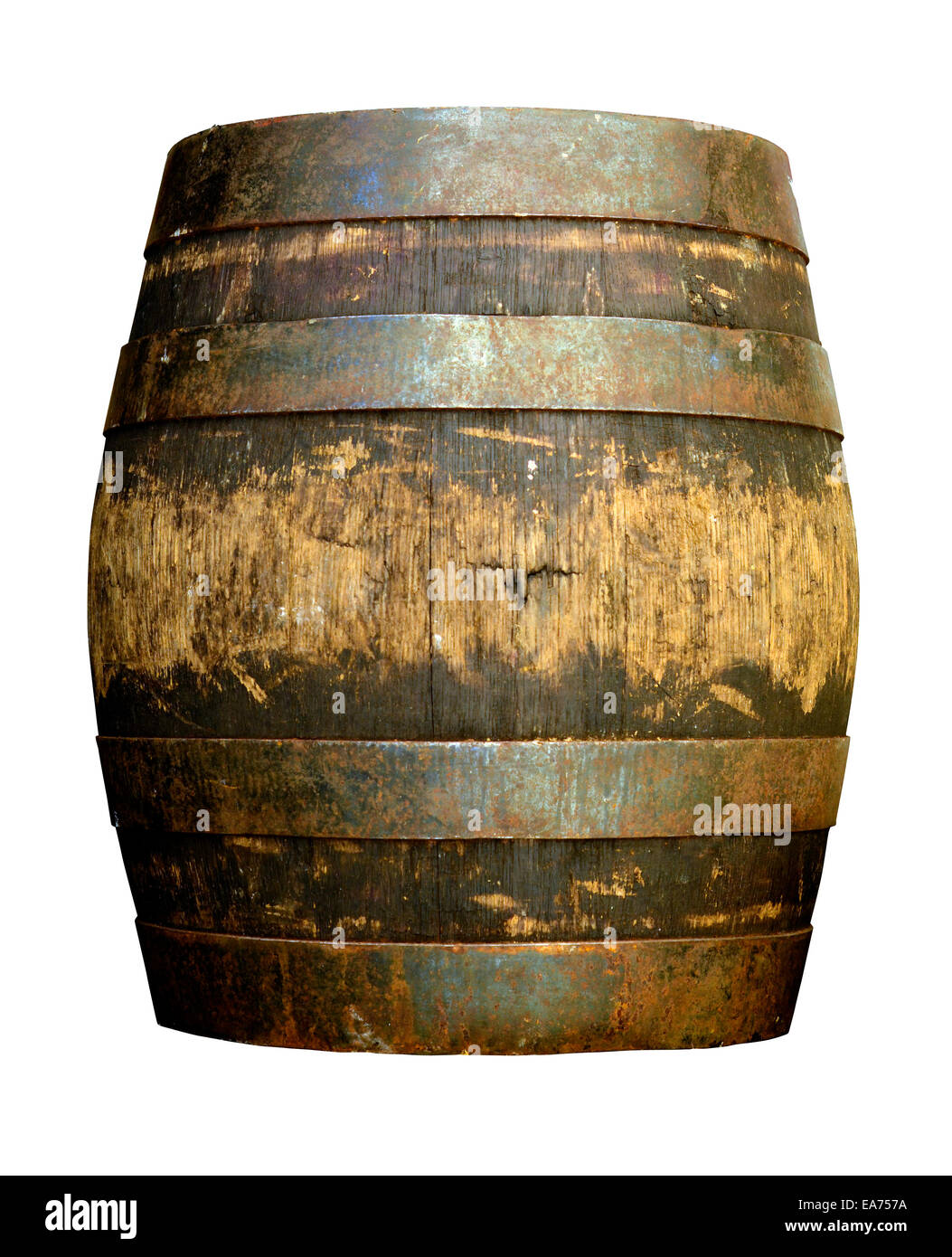 Old Wooden Beer Barrel Stock Photo