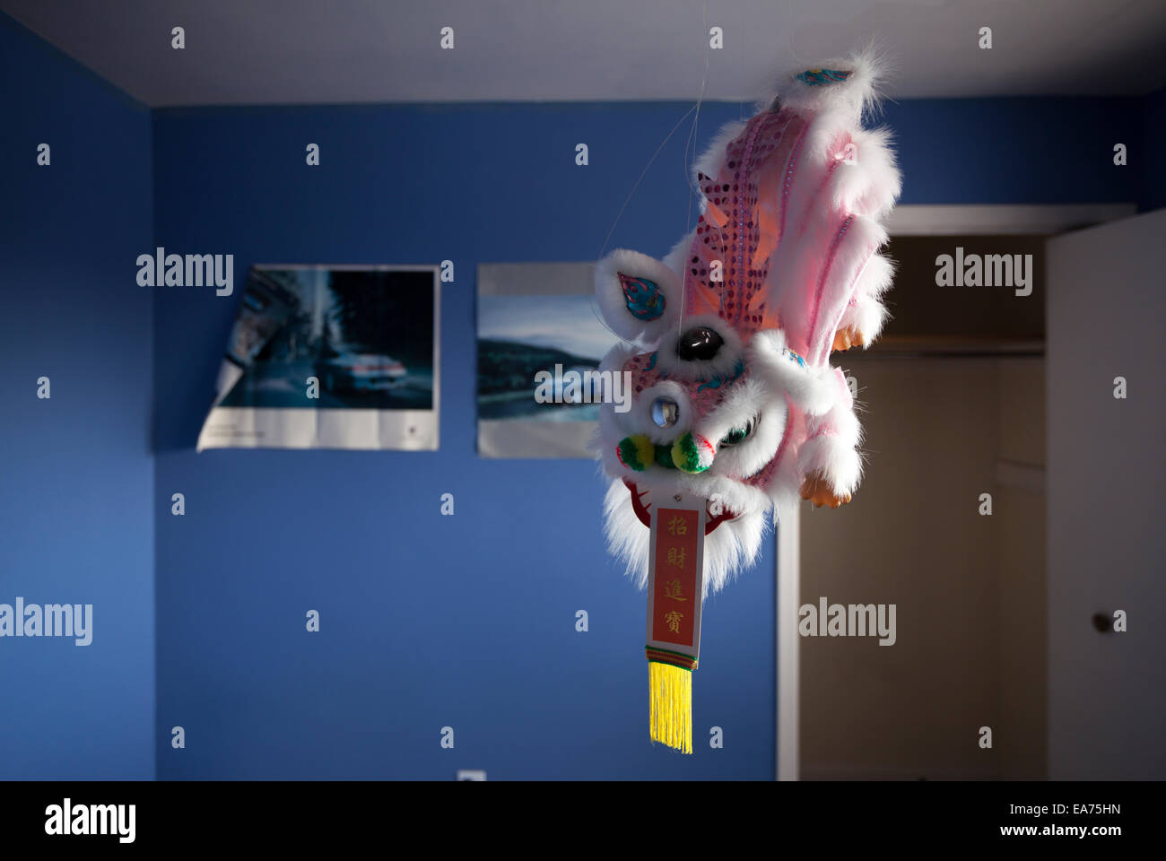 Some Sort Of Stuffed Animal Hanging From The Ceiling Found