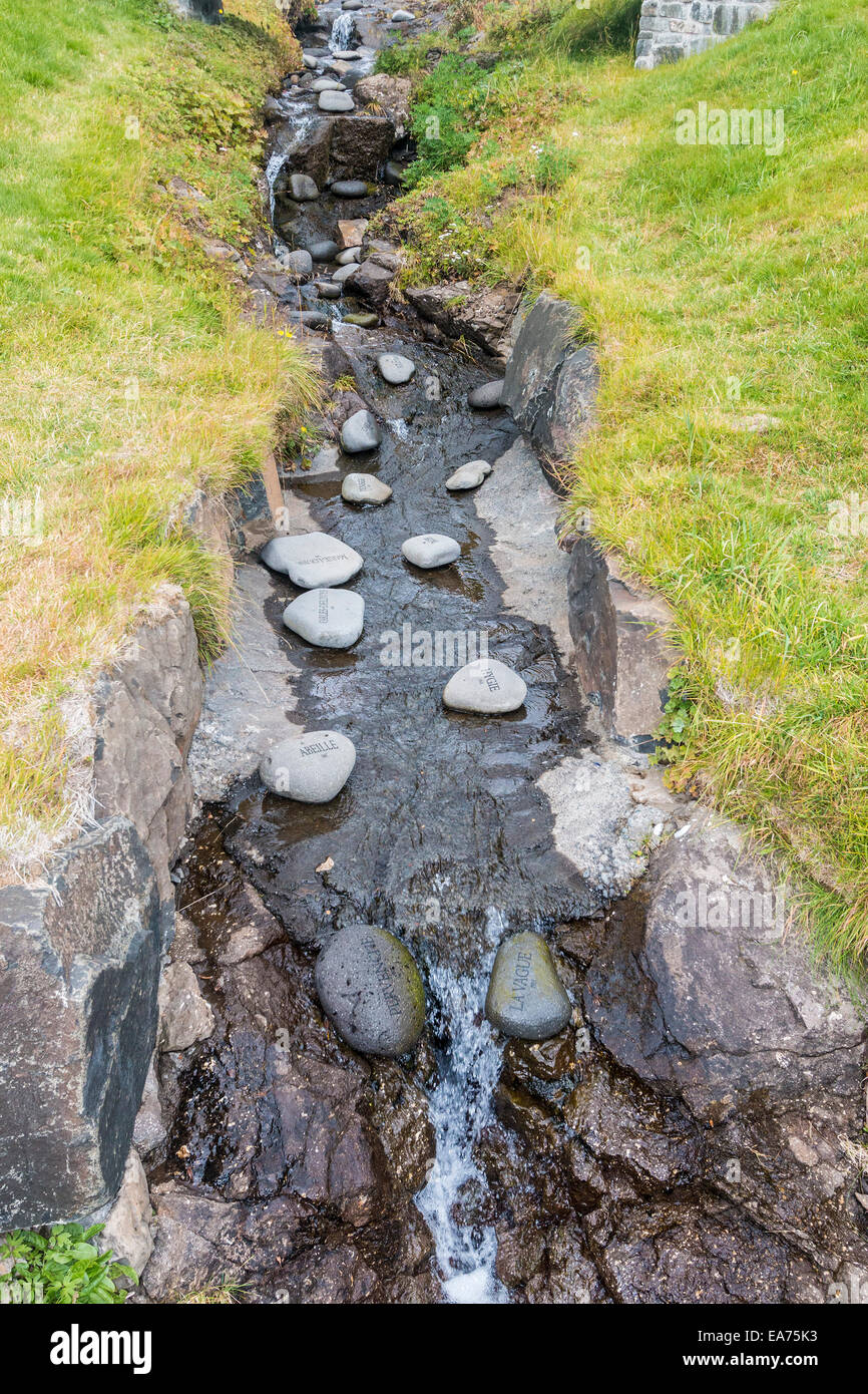 Rocks inscribed with names of ships in memory of the estimated 400 ...