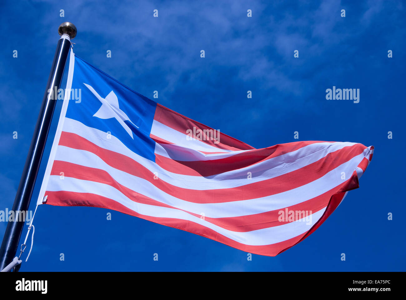 liberia flag Stock Photo