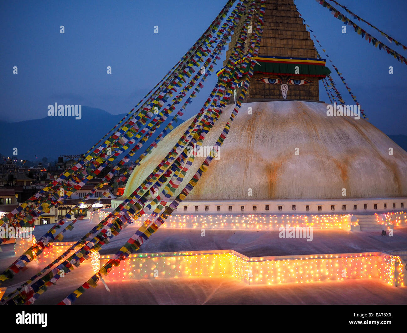 Buddhist stupa over himalaya hi-res stock photography and images - Alamy