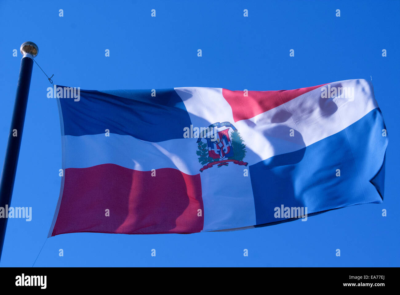 dominican republic flag Stock Photo