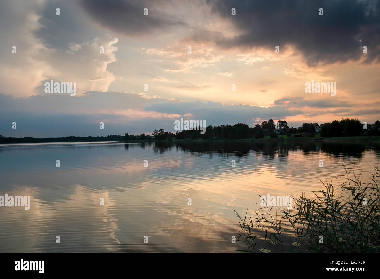 Gieret Lake, Giby, Suwalskie Region, Poland Stock Photo