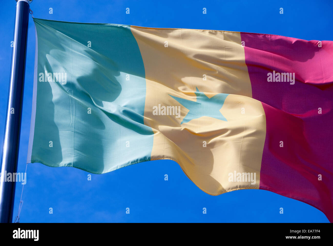 senegal flag Stock Photo