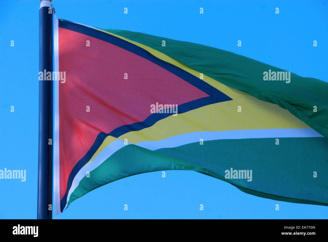guyana flag Stock Photo