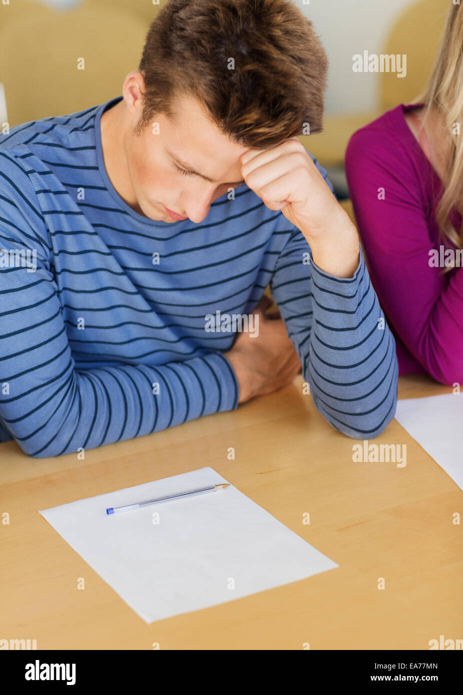 group of students with papers Stock Photo Alamy