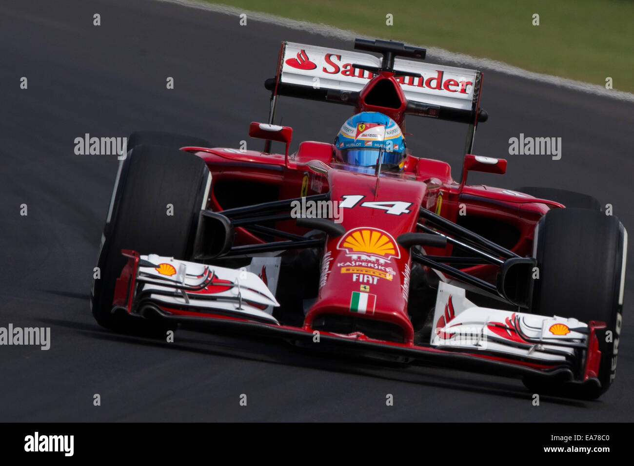 Sao Paulo, Brazil. 7th Nov, 2014. Ferrari driver Fernando Alonso drives ...