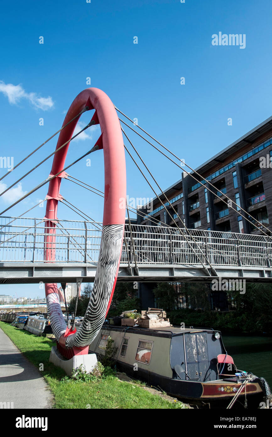London Hackney property housing canal houseboat UK Stock Photo Alamy