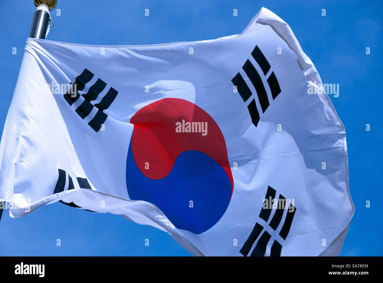flag south korea Stock Photo
