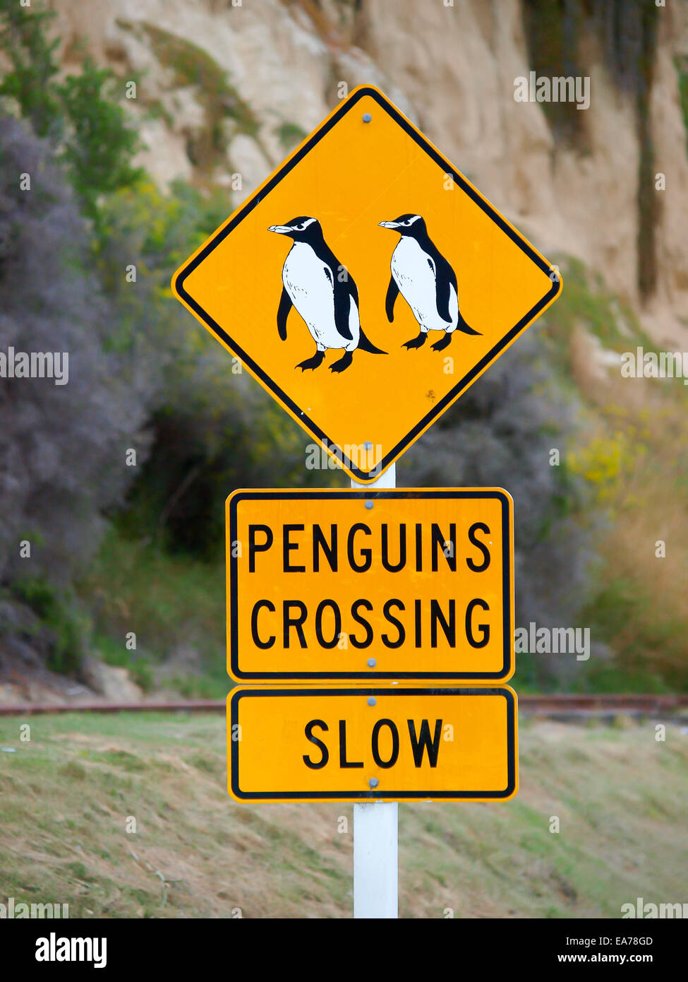 Penguin Traffic Sign Stock Photos &amp; Penguin Traffic Sign Stock Images ...
