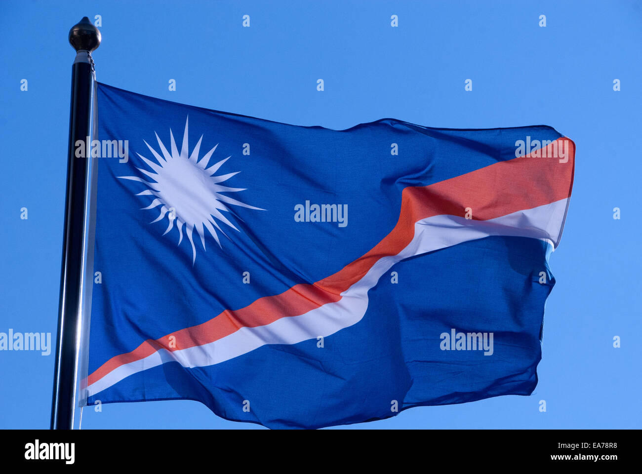 marshall island flag Stock Photo