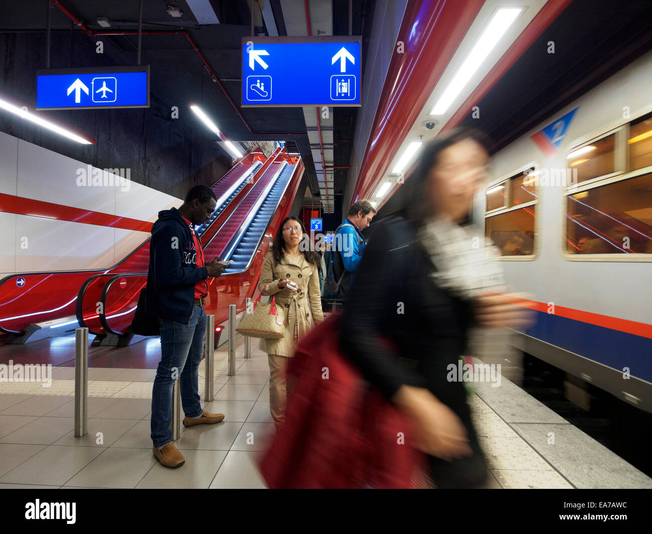 Counsel enthusiasm visual Brussels Airport train station in Brussels, Belgium, Europe Stock Photo -  Alamy