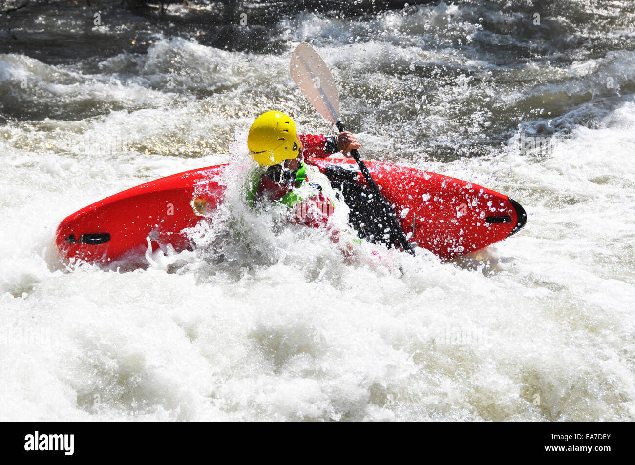Kayaking as extreme and fun sport Stock Photo Alamy