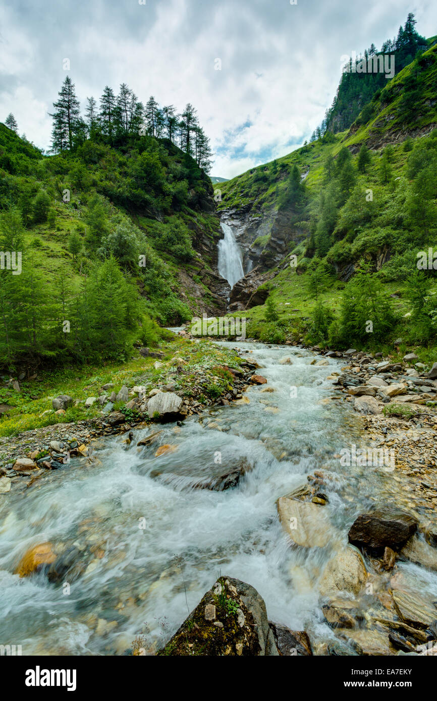 Waterfall in the Krumltal, Austria Stock Photo