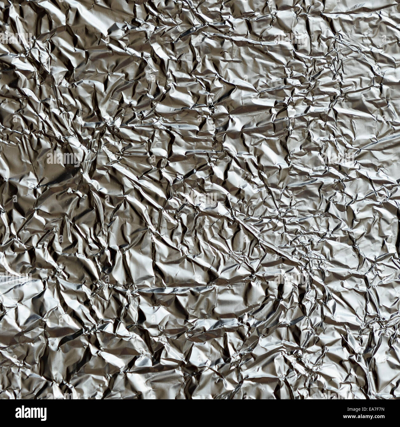 Crumpled foil for a background Stock Photo