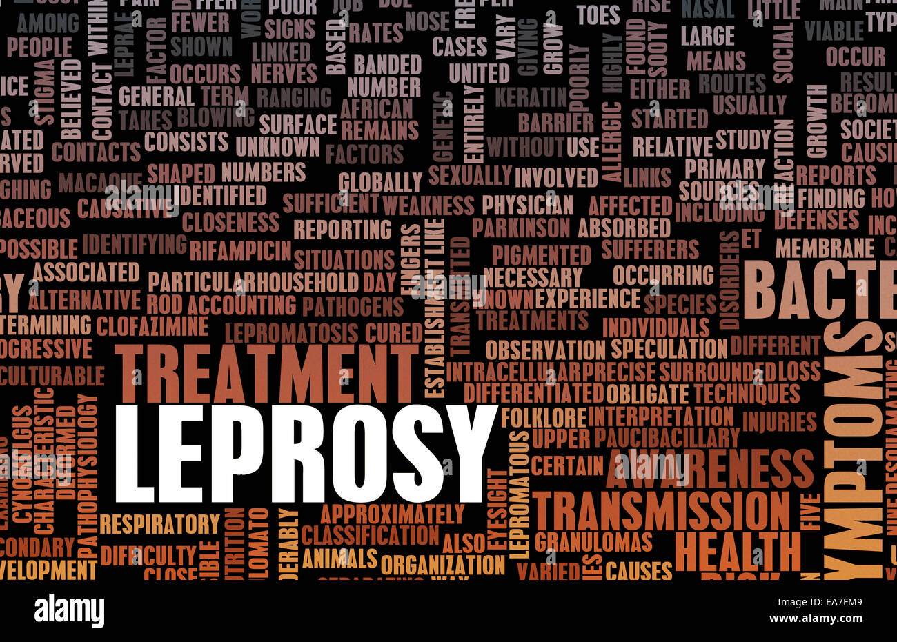 Leprosy Treatment and Research as a Concept Stock Photo