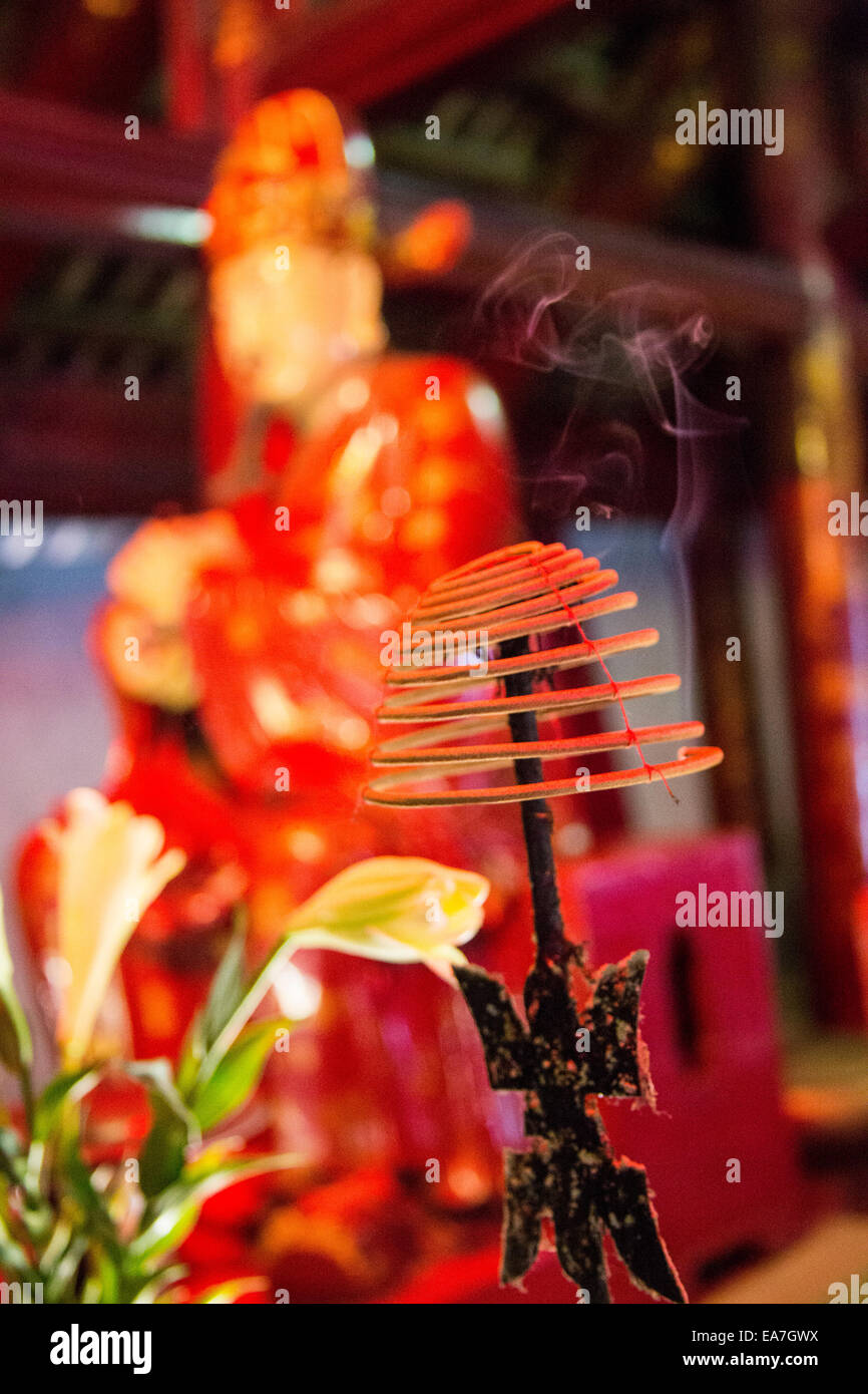 Incense burning at Temple in Hanoi, Vietnam Stock Photo Alamy