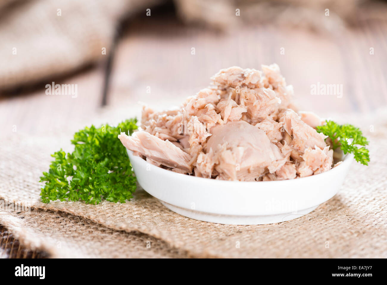 Bowl with canned Tuna (detailed closeup shot Stock Photo Alamy