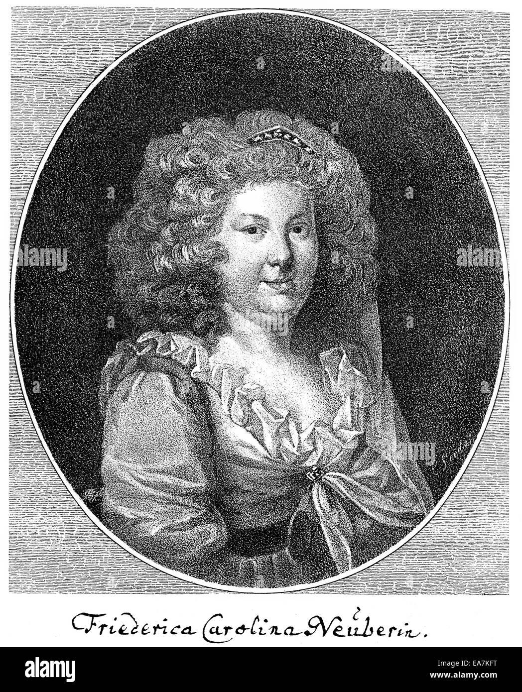 Friederike Caroline Neuber, called Die Neuberin, 1697 - 1760, a German actress and theatre director. She is one of the most famo Stock Photo