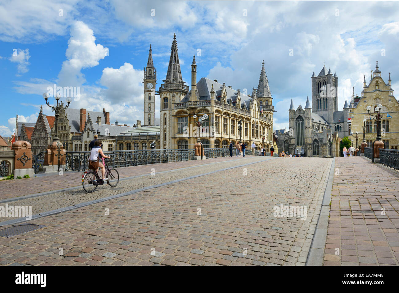 Old post office and St. Nicholas' Church from Michielsbrug, St. Michael