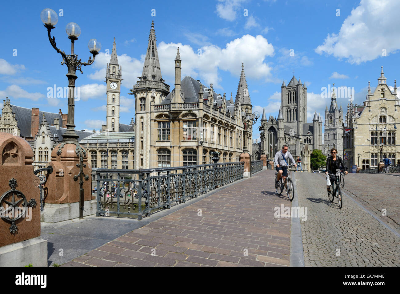 Old post office and St. Nicholas' Church from Michielsbrug, St. Michael