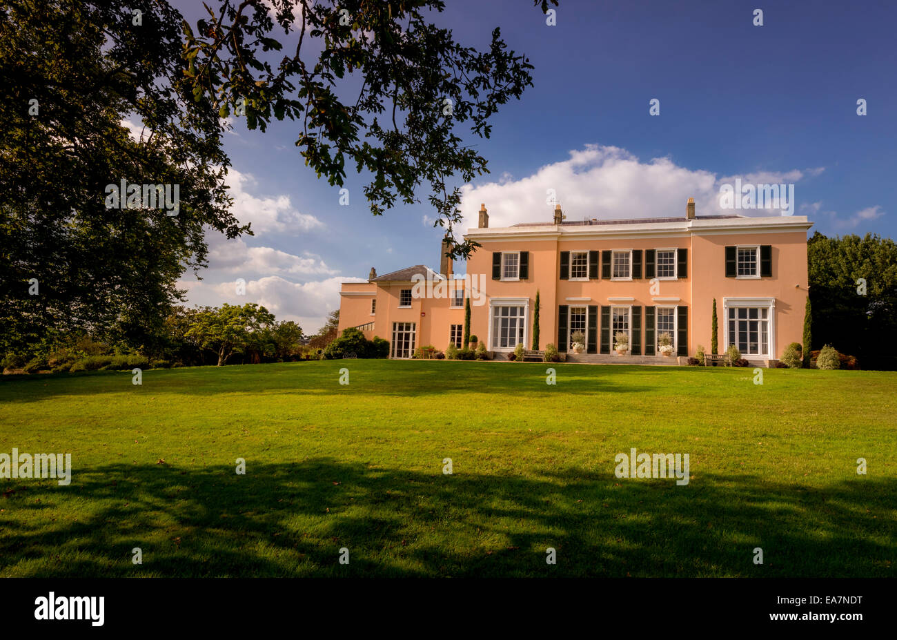 The garden of composer Ned Bigham at his West Sussex home Bignor Park