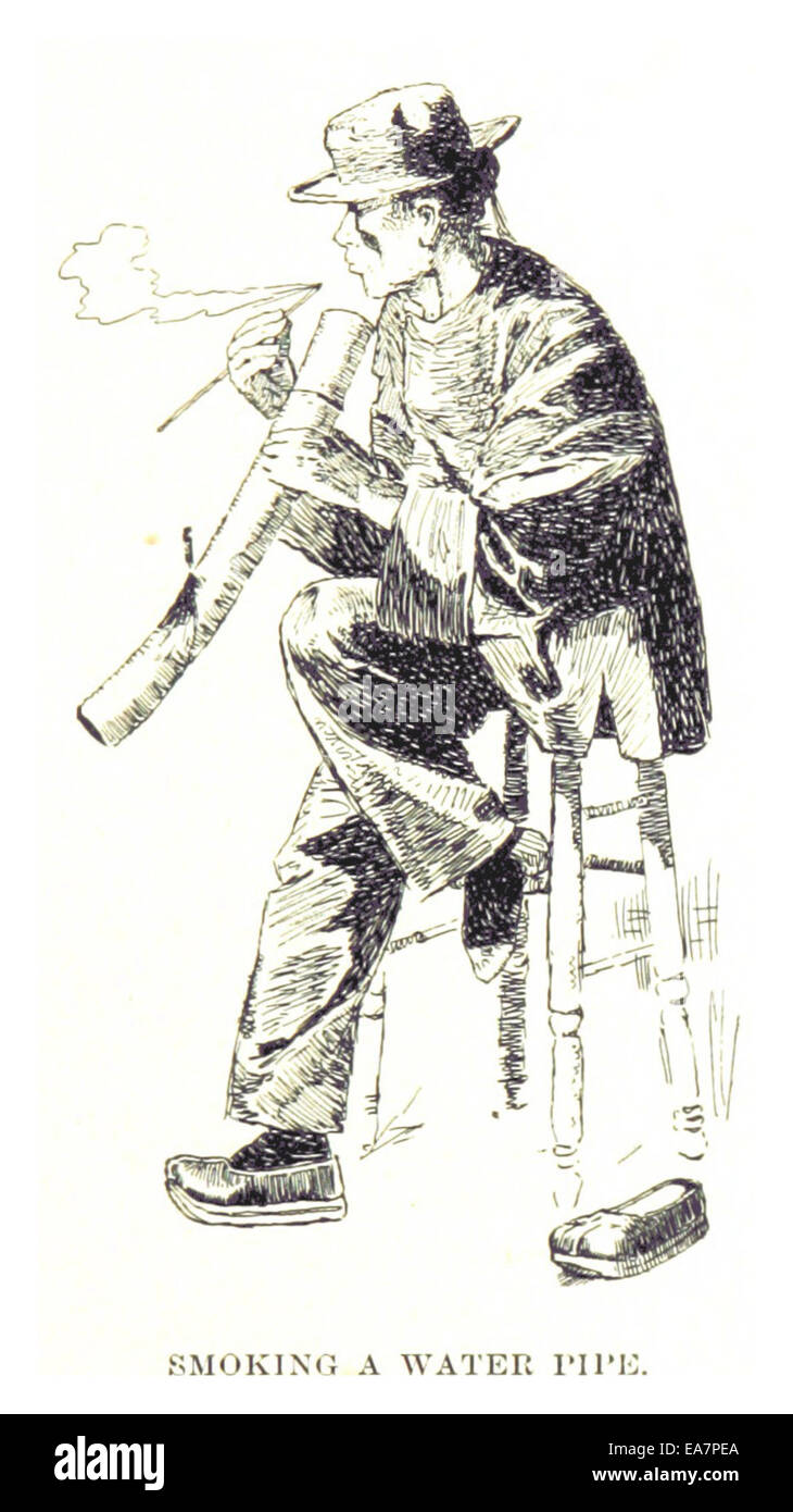 BECK(1898) p193 SMOKING A WATER PIPE Stock Photo Alamy