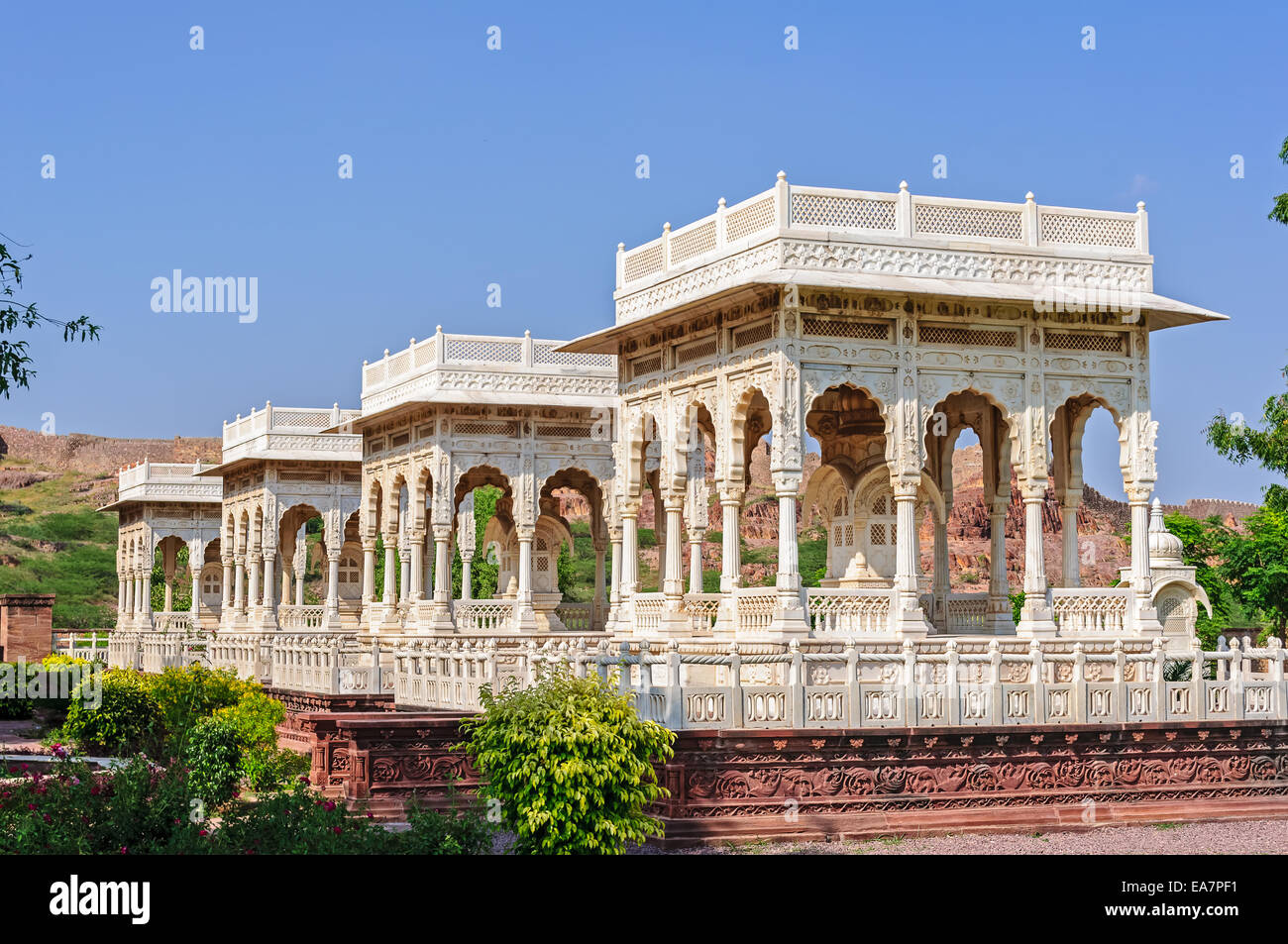 Marble cenotaphs of Marwar Kings, Jaswant Thada, Jodhpur, Rajasthan