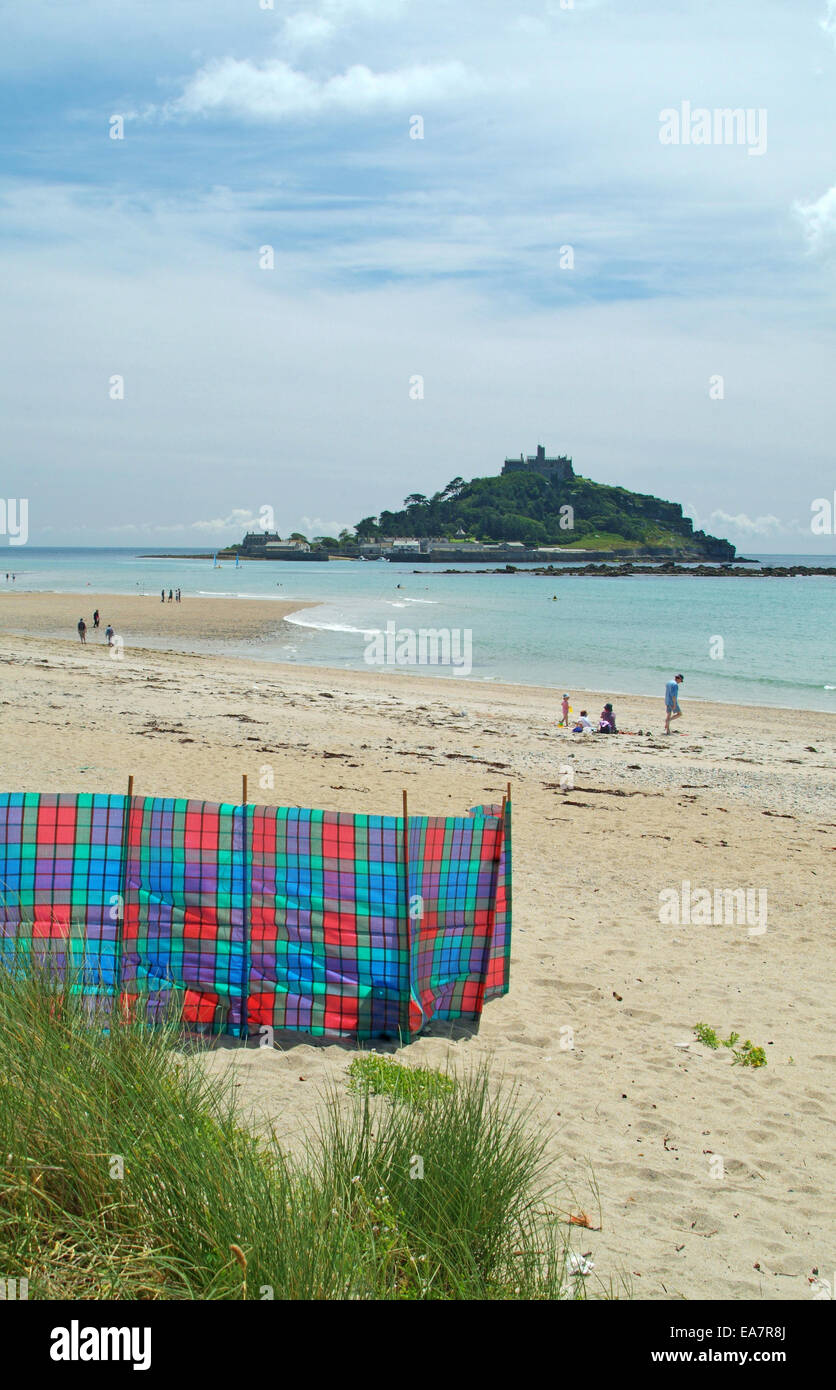 Marazion Beach with St Michaels Mount in background Mounts Bay Penzance