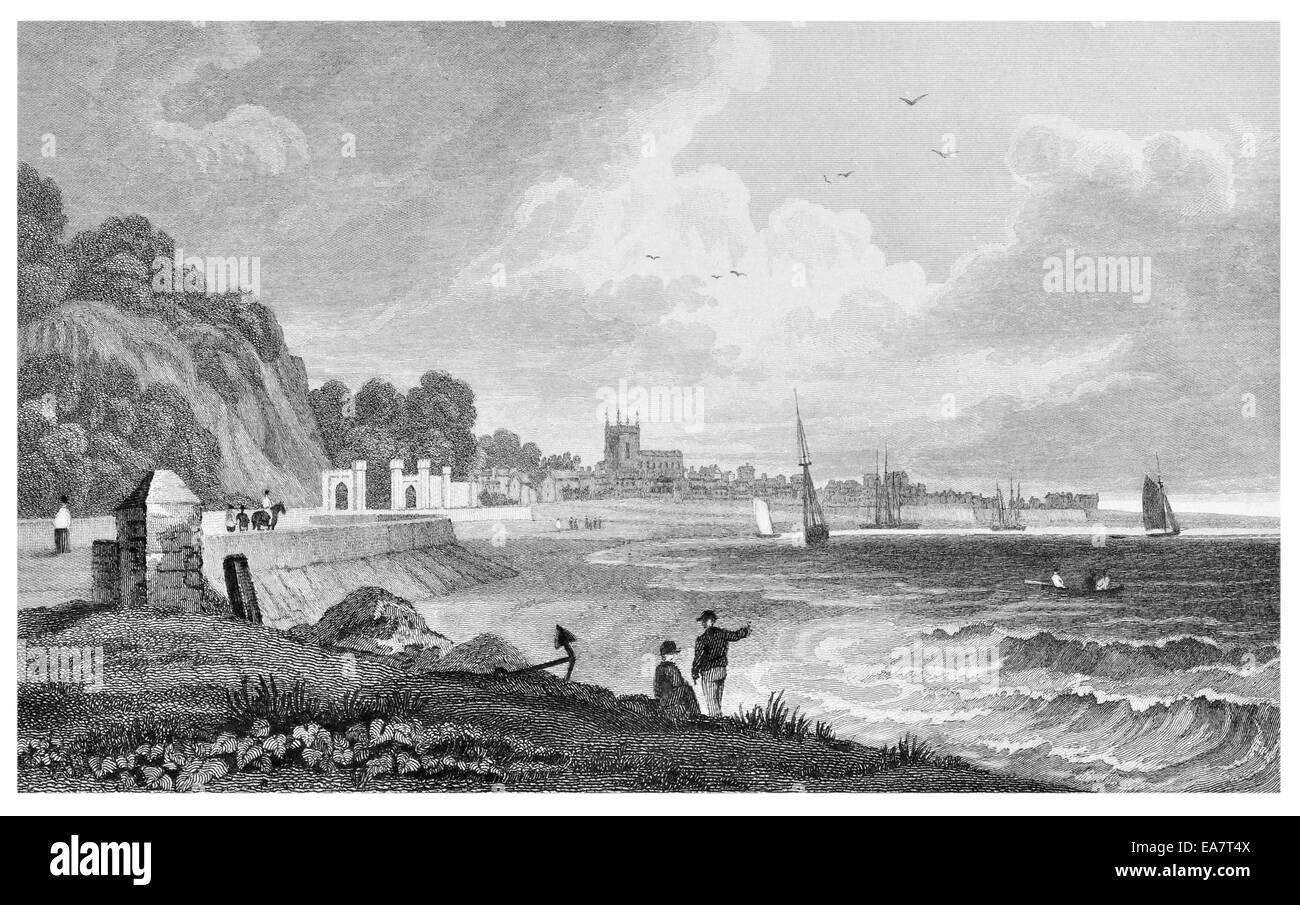 Beaumaris Isle of Anglesea circa 1830 Stock Photo