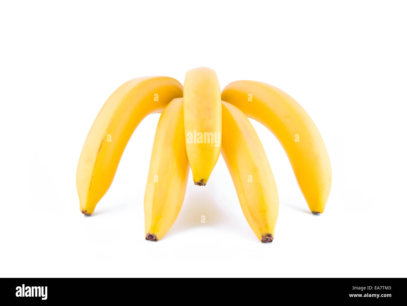 Bunch of five fresh bananas, fruits isolated on white Stock Photo - Alamy