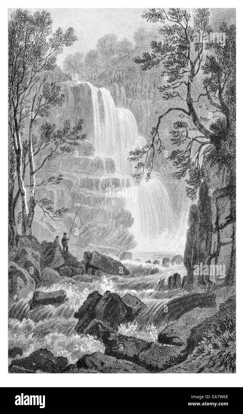 Pistill y Caen Merionethshire circa 1830 Stock Photo