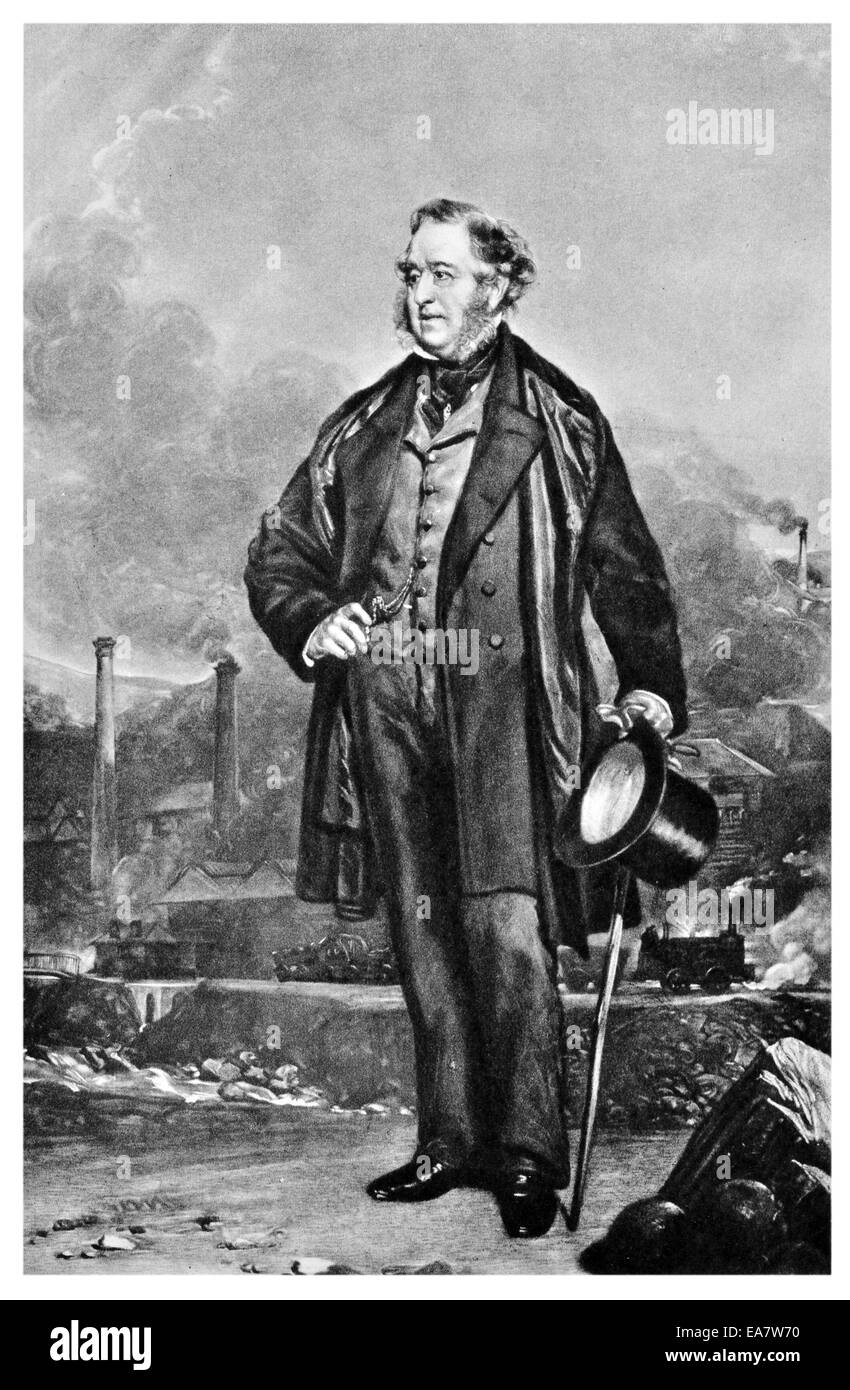 Thomas Brown, General Manager of the Ebbw Vale  Ironworks, Monmouth 18th century Stock Photo