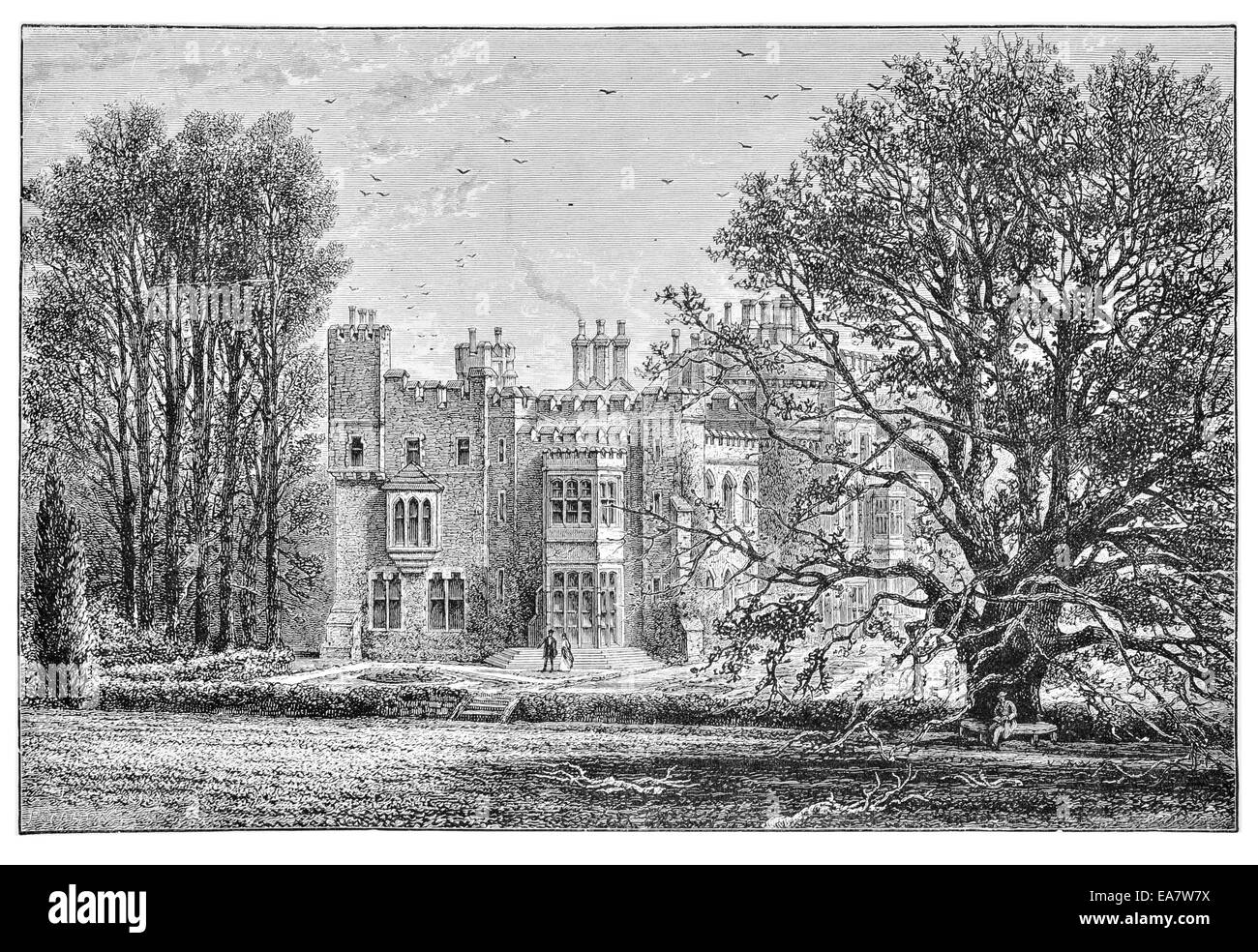 Hawarden castle Flintshire Wales British Prime Minister William Gladstone Stock Photo
