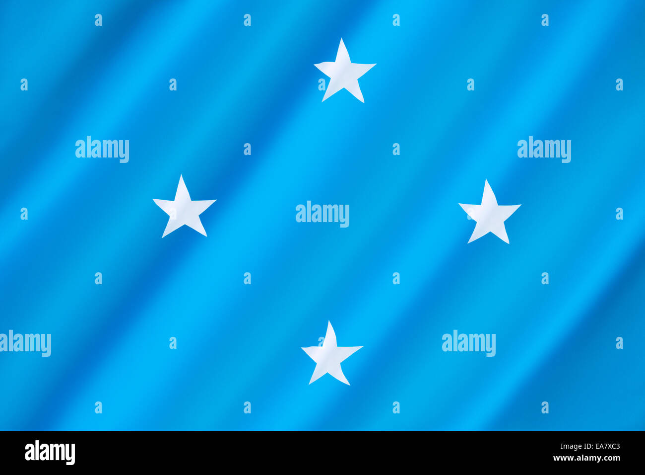 Flag of the Federated States of Micronesia Stock Photo