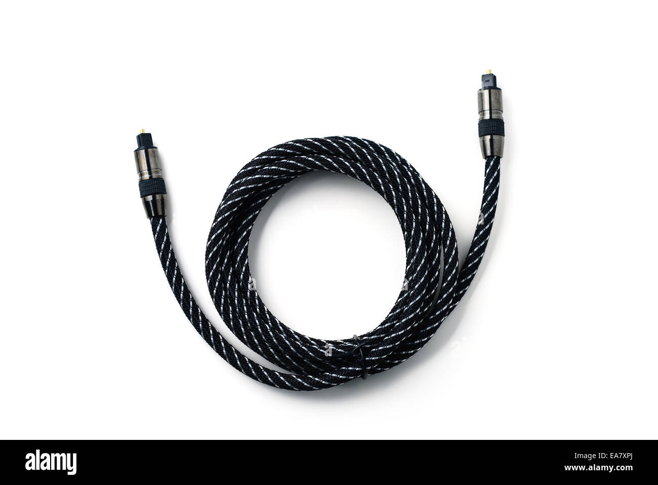 optical audio cable Stock Photo