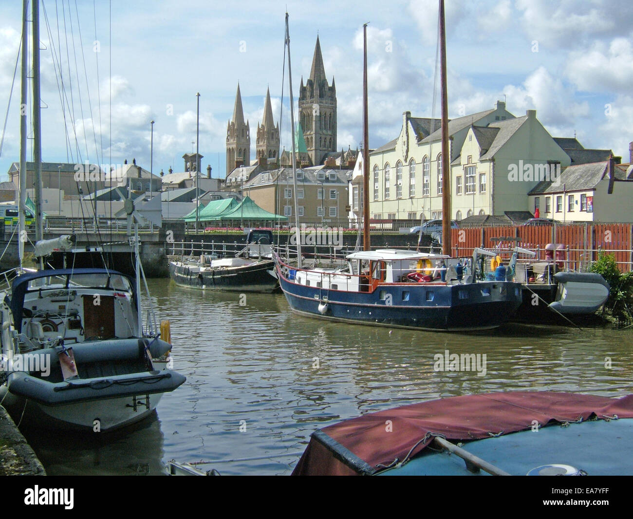 Boats moored alongside Garras Wharf Town Quay & Worths Quay on the