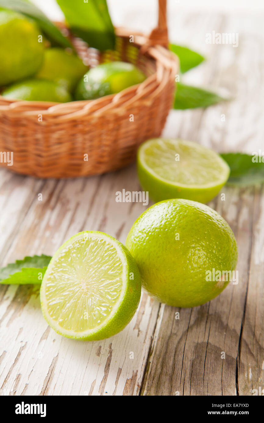 Lime in basket hi-res stock photography and images - Alamy