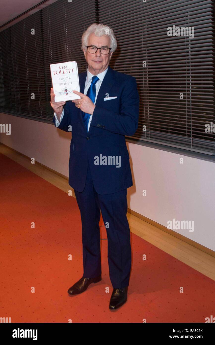 Ken Follett poses during a presentation of his latest book &ldquo;Edge of