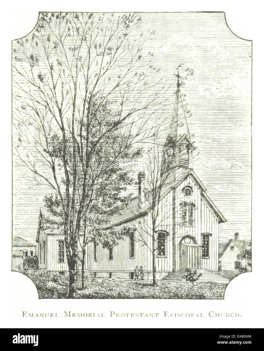 FARMER(1884) Detroit, p639 EMANUEL MEMORIAL PROTESTANT EPISCOPAL CHURCH Stock Photo
